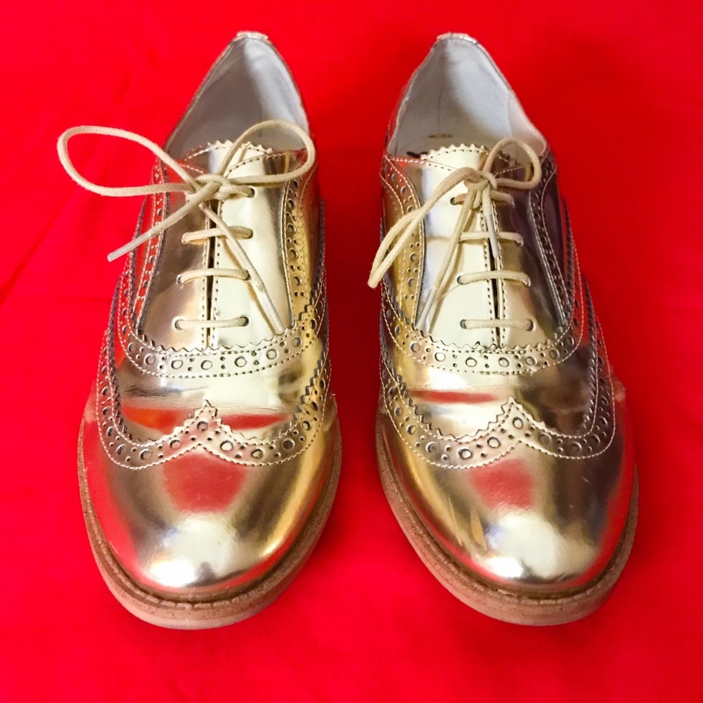 Sam Edelman Gold Oxfords